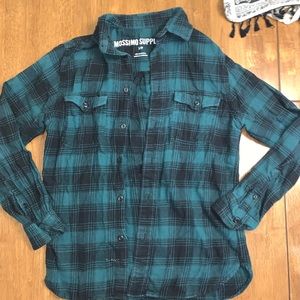 Green and black Mossimo flannel